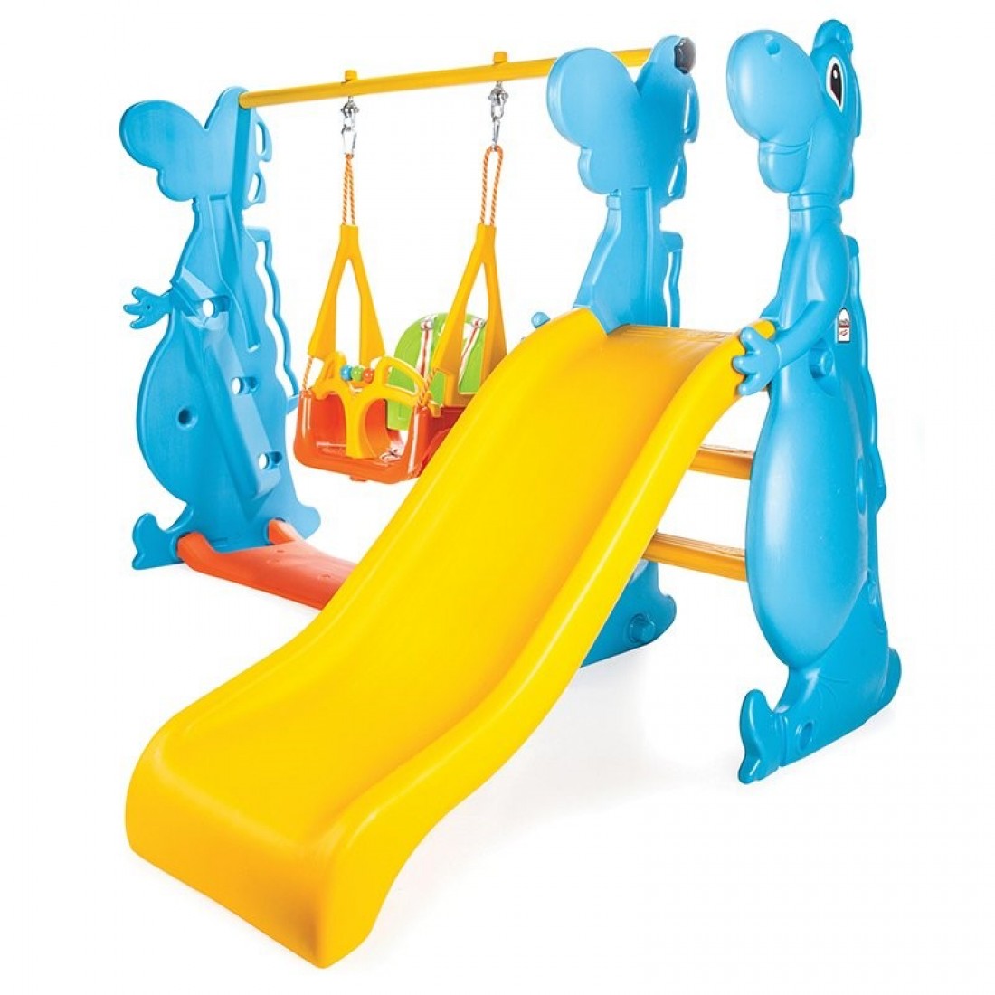 Пързалка с люлка 123 cm Dino 06099