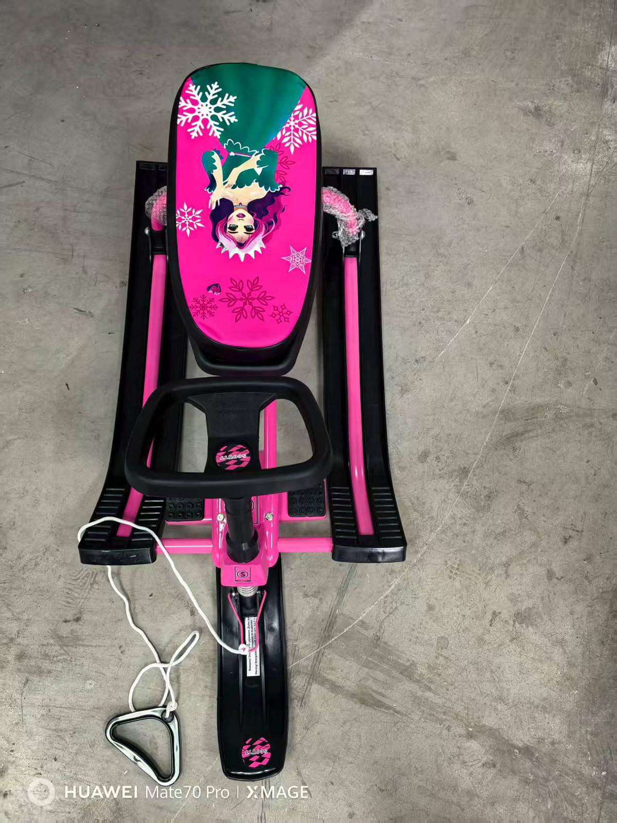 Шейна чук и гек много дебела кожена седалка розова