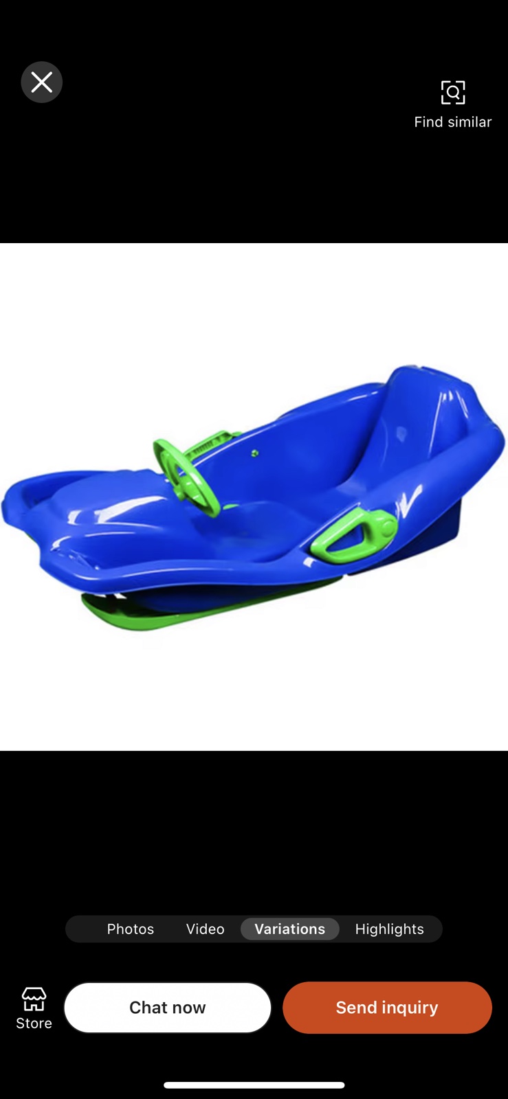 Шейна 'Рали' с кормило, ски и спирачки синя