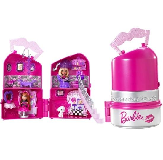 Barbie Mini B игрален комплект-чантичка - в розово