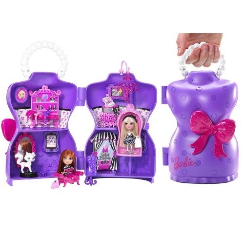 Barbie Mini B игрален комплект-чантичка - в лилаво