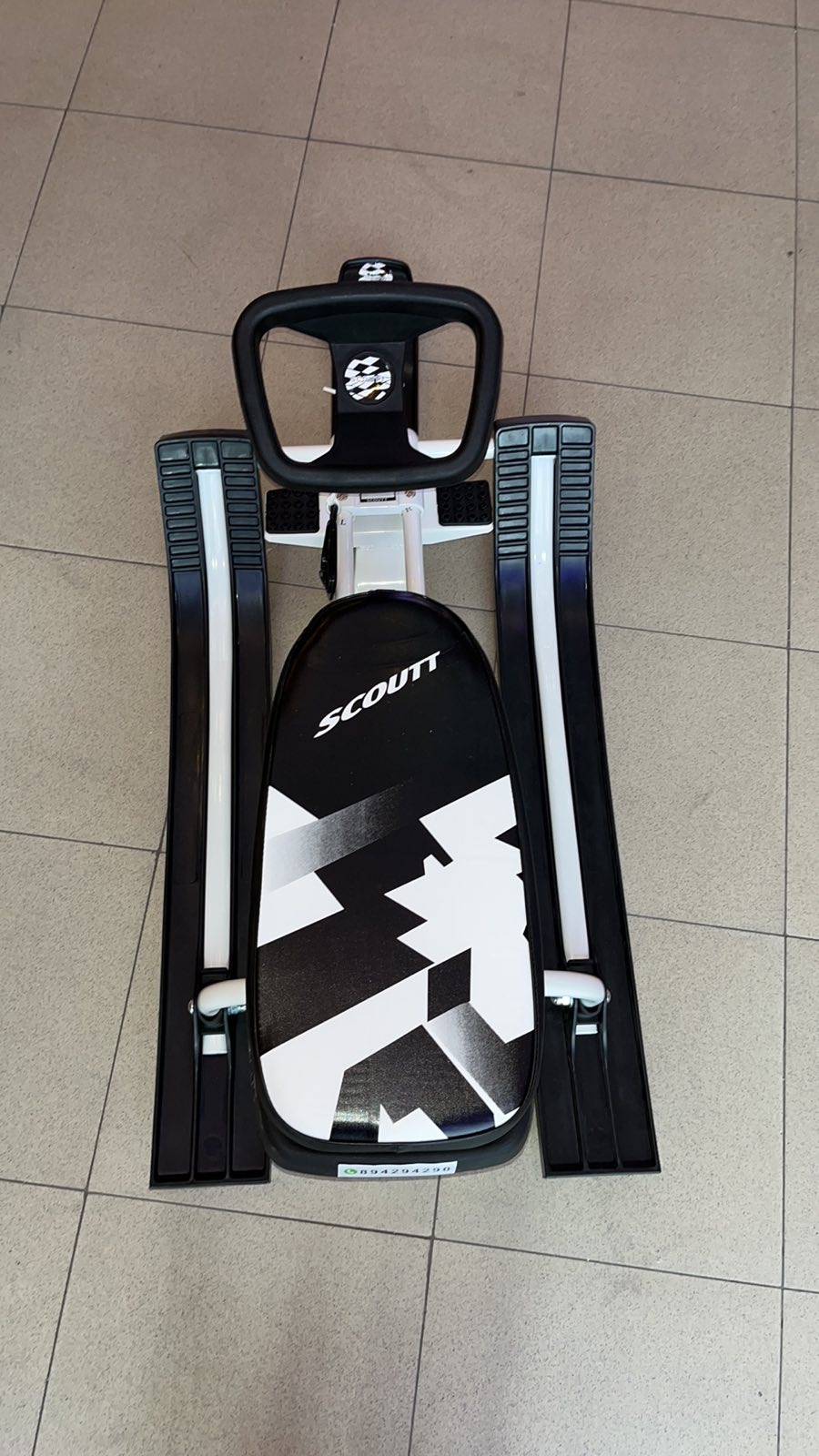 Шейна чук и гек много дебела кожена седалка бяла  сглобена